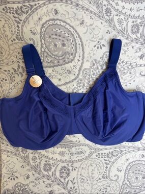 NWOT Wacoal Comfort Support Royal Blue Underwire Bra-size 42DD